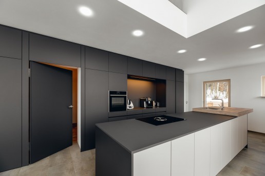 Design Küche schwarz matt